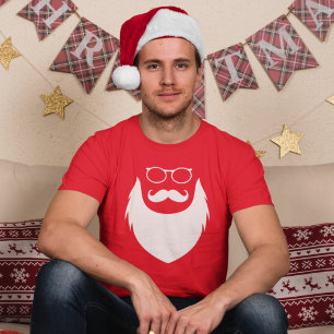 Christmas Santa Clause Beard and Glasses Men's T-Shirt