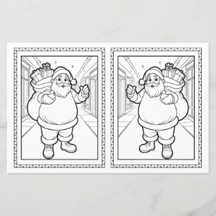 Christmas Santa Coloring Sheet For Kids