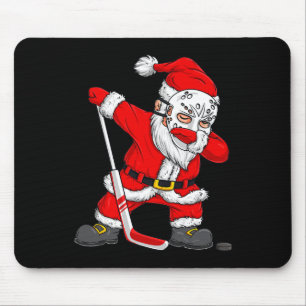 Christmas Santa Dabbing Hockey Player Boys Kids Da Mouse Mat
