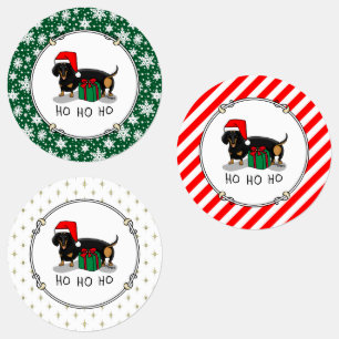 Christmas Santa Dachshund (S black & tan) Funny