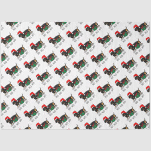 Christmas Santa Dachshund (S black & tan) Funny Tissue Paper
