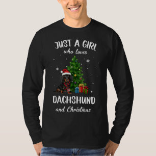 Christmas Santa Dachshund Xmas Tree Wiener Dog Lov T-Shirt