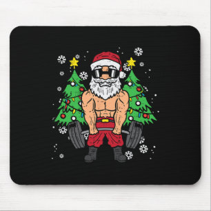 Christmas Santa Deadlift Xmas Weightlift Gym Men W Mouse Mat