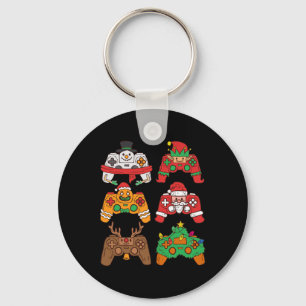 Christmas Santa deer gaming controllers Boys kids  Key Ring