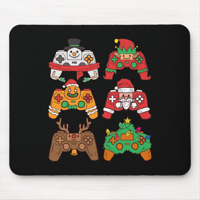 Christmas Santa deer gaming controllers Boys kids  Mouse Mat (Front)