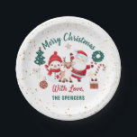 Christmas Santa Deer Snowman Holiday Party Paper Plate<br><div class="desc">Christmas Santa Deer Snowman Holiday Party Paper Plate</div>