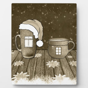 Christmas Santa Digital Art Winter Snow Destiny Plaque