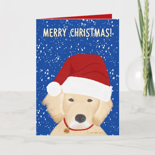 Christmas Santa Dog Greeting Greeting Card (Front)
