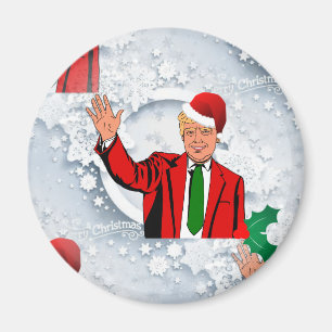 christmas santa donald trump magnet