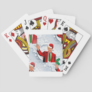 christmas santa donald trump playing cards