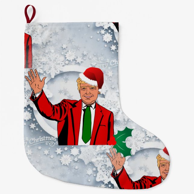 christmas santa donald trump xmas stocking (Front)