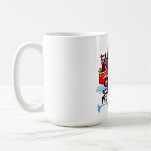Christmas Santa Driving Pickup Truck Funny Boxer Coffee Mug