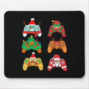 Christmas Santa Elf Gaming Controllers Gamer Xmas Mouse Mat