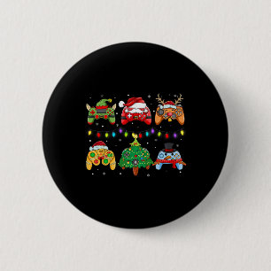 Christmas Santa Elf Gaming Controllers Snowman Boy 6 Cm Round Badge