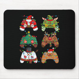 Christmas Santa Elf Lights Gaming Controllers Xmas Mouse Mat