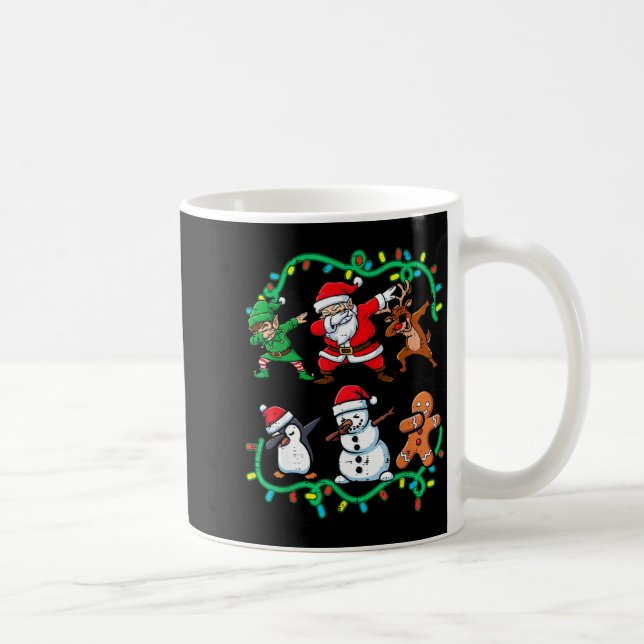 Christmas Santa Elf Reindeer Dab Xmas Dance Boys G Coffee Mug (Right)