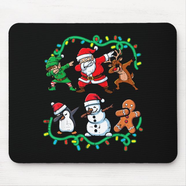 Christmas Santa Elf Reindeer Dab Xmas Dance Boys G Mouse Mat (Front)
