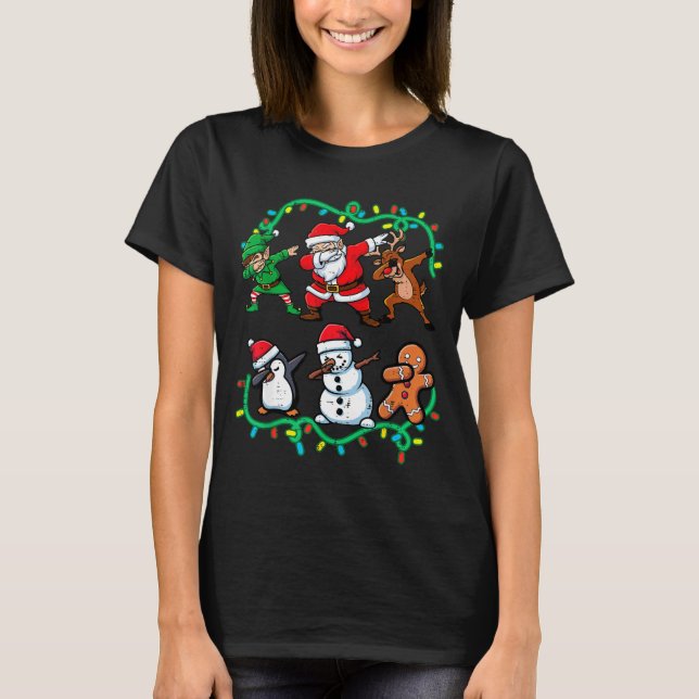 Christmas Santa Elf Reindeer Dab Xmas Dance Boys G T-Shirt (Front)