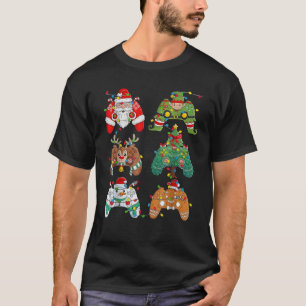 Christmas Santa Elf Reindeer Gaming Controllers Xm T-Shirt