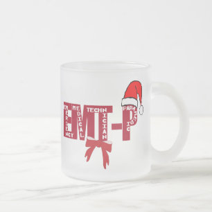 Christmas Santa EMT-P Paramedic Frosted Glass Coffee Mug