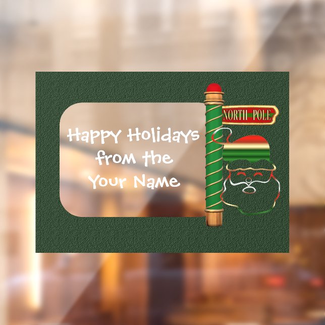 Christmas Santa Face Holiday Personalised Window Cling (Sheet 2)