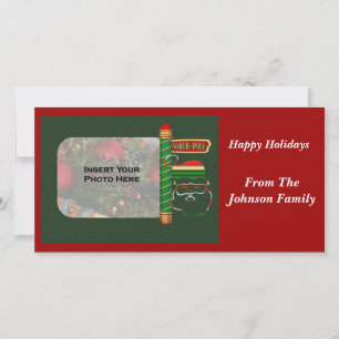 Christmas Santa Face Holiday Photo Card