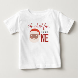 Christmas Santa First Birthday Baby T-Shirt