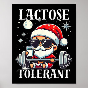 Christmas Santa Fitness Xmas Ugly Christmas Lactos Poster