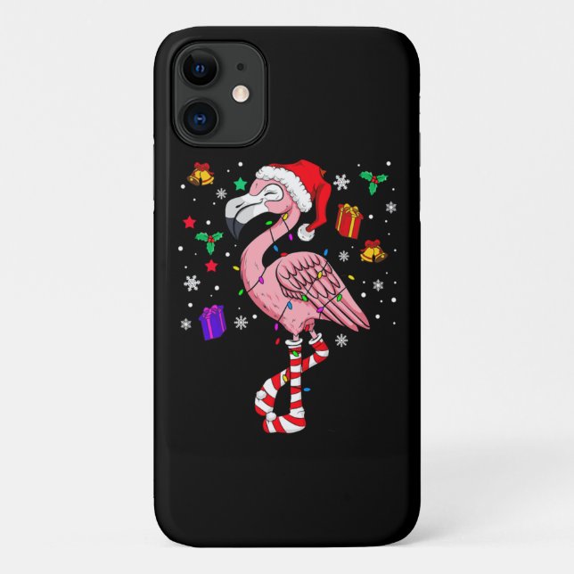 Christmas Santa Flamingo Lover Funny Classic Case-Mate iPhone Case (Back)