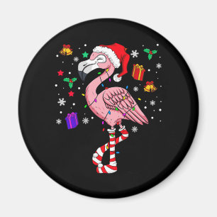 Christmas Santa Flamingo Lover Funny Classic Magnet