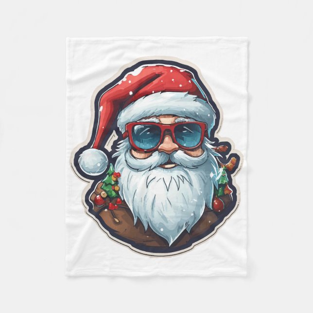 Christmas Santa Fleece Blanket (Front)