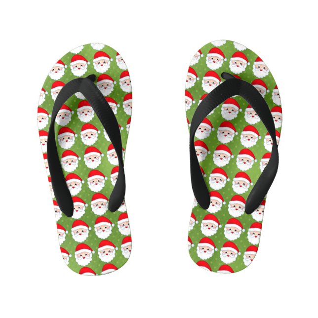 Christmas Santa Flip Flops, Kids Kid's Flip Flops (Footbed)