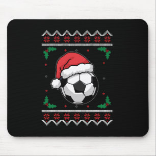 Christmas Santa Football Xmas Ugly Soccer Boys Kid Mouse Mat