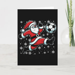 Christmas Santa Footll Kick Xmas Soccer Men Boys K Card