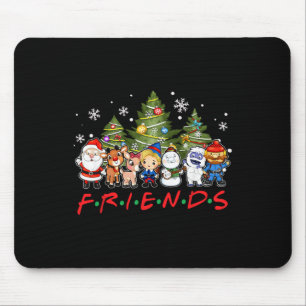 Christmas Santa Friends Reindeer Snowman Family Xm Mouse Mat
