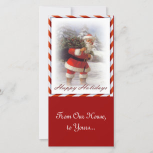 Christmas Santa from Our House to Yours Holiday Card