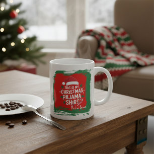 Christmas santa funny humor typography Coffee Mug