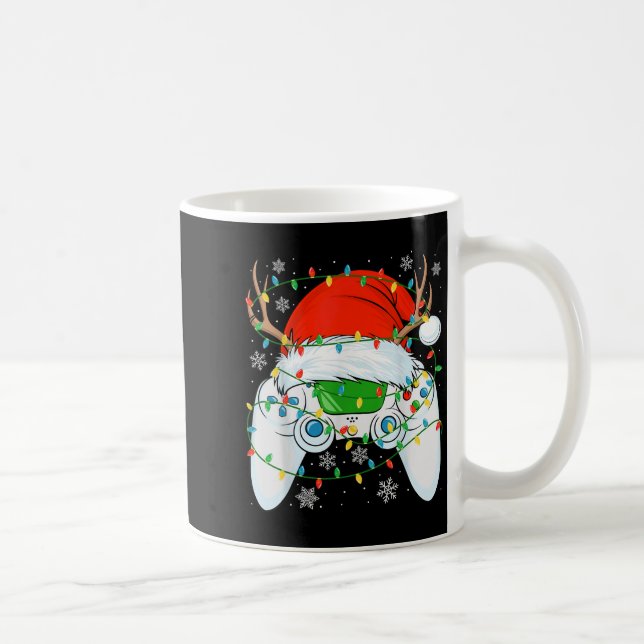 Christmas Santa Gamer Xmas Funny Video Gaming Chri Coffee Mug (Right)