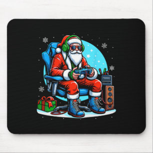 Christmas Santa Gamer Xmas Funny Video Gaming Chri Mouse Mat
