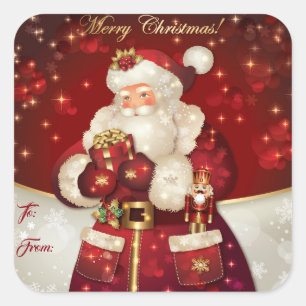 Christmas Santa Gift Tag Stickers