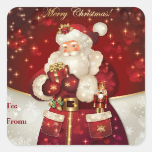 Christmas Santa Gift Tag Stickers