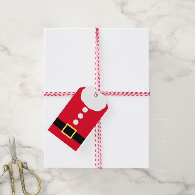 Christmas Santa Gift Tags (With Twine)
