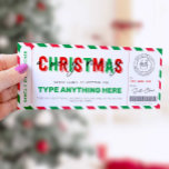 Christmas Santa Gift Voucher Template for kids<br><div class="desc">These DIY gift tickets are perfect for last minute gifts or something you haven't purchased yet.</div>