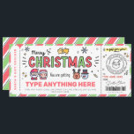 Christmas Santa Gift Voucher Template for kids<br><div class="desc">These DIY gift tickets are perfect for last minute gifts or something you haven't purchased yet.</div>