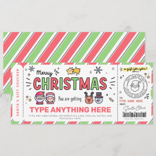 Christmas Santa Gift Voucher Template for kids