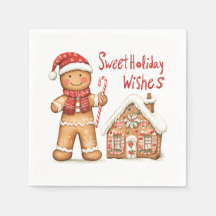 Christmas Santa Gingerbread man  Napkin