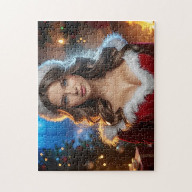 Christmas Santa Girl Jigsaw Puzzle (Vertical)
