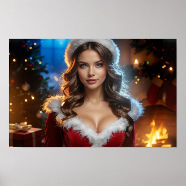 Christmas Santa Girl Poster (Front)