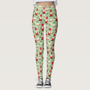 Christmas Santa Gnomes Design Leggings