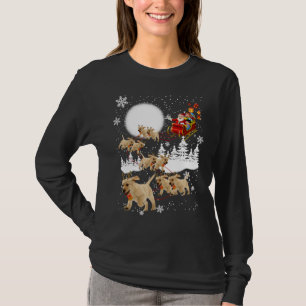 Christmas Santa Golden Retriever Labrador Retrieve T-Shirt